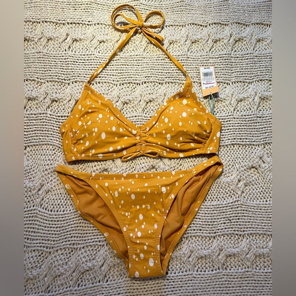 Kona Sol Target Yellow Polka Dot Bikini Set